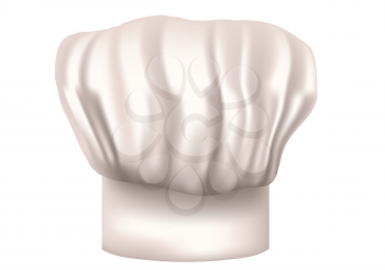 chefs hat cut out on a white background