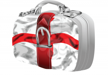 bag with st george's flag design on white background
