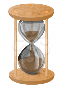 sand hourglass isolated on a white background