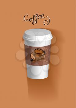 to go coffee cup in flat color