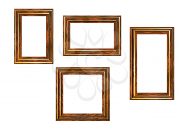 wooden frames isolated on a white background