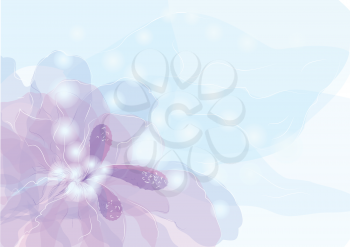flower background. abstract blu flower ad leaves