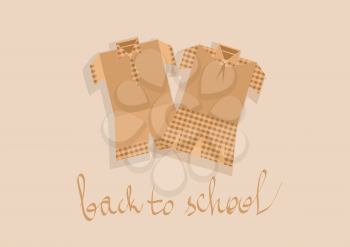 school uniform. abstract siltouette of elementary school uniform