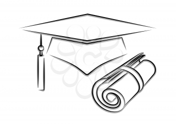 graduation icon isolated on a white background
