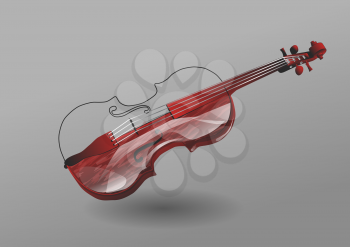 violin on a gray background. 10 EPS