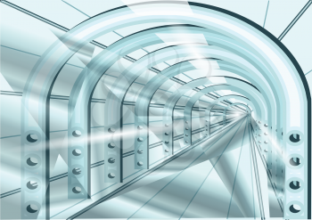 tunnel. Abstract futuristic speed tunnel. 10 EPS