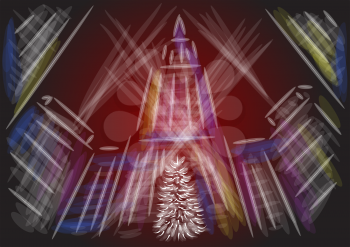 christmas new york city. abstract stylized illustration