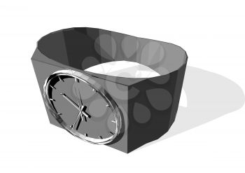 wrist watch isolated on a white background