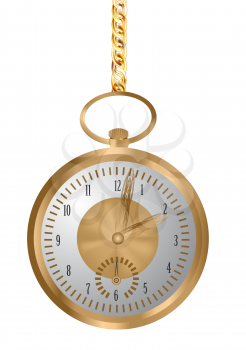 pocket watch isolated on a white background