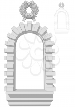 Window arch isolated on a white background
