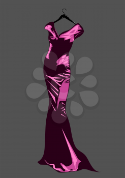 abstrack background with couture dress. 10 EPS