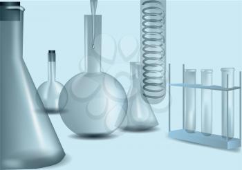 chemical laboratory test tubes and flasks for chemical laboratory