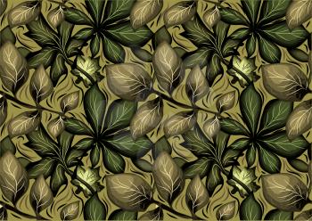 pattern of leavesabstract vector seamless illustration