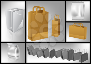 set of packages,paper packaging packages, bags