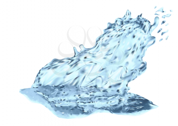 water splash isolated on a white background