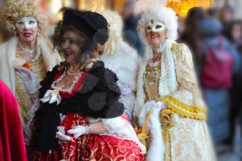seniors ladies at the carnival in Venice