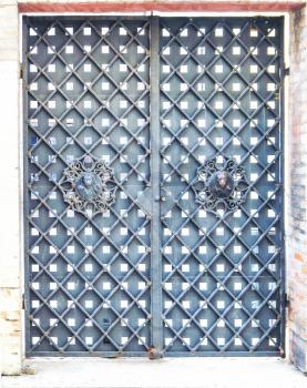 Wrought Iron gate. retro metal door