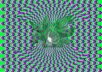 optical illusion with antenna. abstract communication background