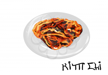 kimchi. traditional korean food isolated  on white background