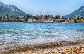 Lecco town at the famous Italian lake Como