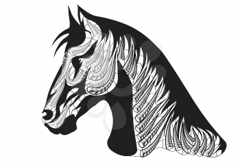 horse on white. vector abstract illustration