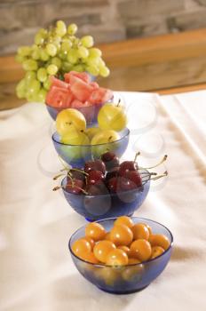 Fruits at breakfast for healthy eating and nutrition