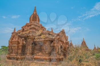 Ancient Buddhist Temples in Bagan, Myanmar, Southeast Asia