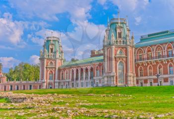 View of Grand Palace in Tsaritsino, Moscow, Russia, East Europe
