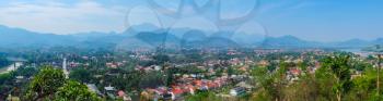 Panoramic view of Luang Prabang, Laos, Southeast Asia