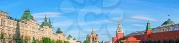 Panoramic view of Moscow Kremlin and Red Square, Russia