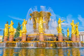 Fountain Friendship of nations, Moscow, Russia, Europe