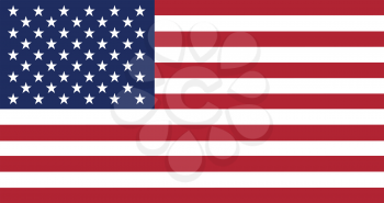 Flag of the United States in correct proportions and colors