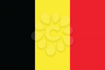Belgian flag in correct proportions and colors