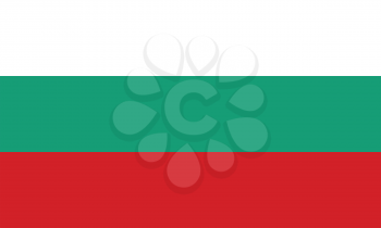 Bulgarian flag in correct proportions and colors