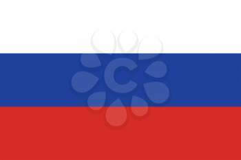 Russian flag in correct proportions and colors