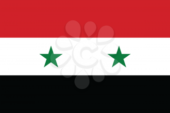 Syrian flag in correct proportions and colors
