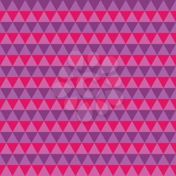Abstract purple and pink geometric seamless pattern of triangles