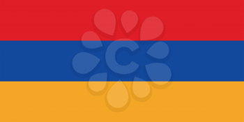 Armenian flag in correct proportions and colors