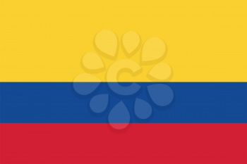 Flag of Colombia in correct proportions and colors