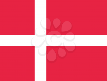 Flag of Denmark in correct proportions and colors
