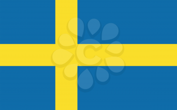 Flag of Sweden in correct proportions and colors