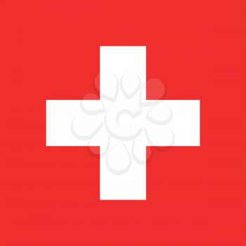 Flag of Switzerland in correct proportions and colors