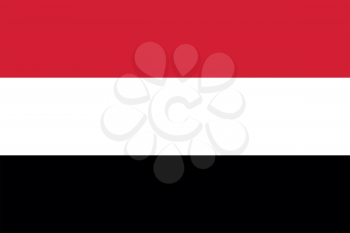 Flag of Yemen in correct proportions and colors