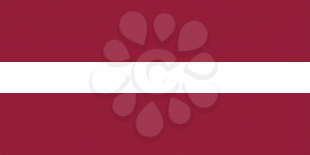 Latvian flag in correct proportions and colors
