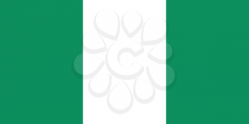 Nigerian flag in correct proportions and colors