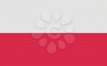 Polish flag in correct proportions and colors