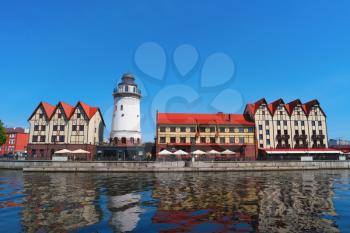 The historic city center of Kaliningrad, Fishing Village, Russia