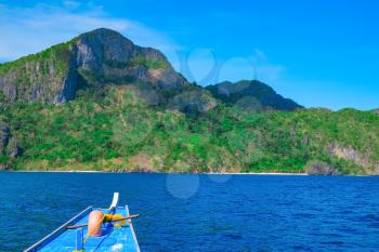 Boat trip to mountain islands, Palawan, Philippines