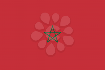 Flag of Morocco in correct size, proportions and colors. Accurate official standard dimensions. Moroccan national flag. African patriotic symbol, banner, element, background. Vector illustration