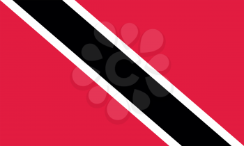 Flag of Trinidad and Tobago in correct size, proportions, colors. Accurate official standard dimensions. Trinidadian and Tobagonian national flag. Patriotic symbol, banner, element, background. Vector